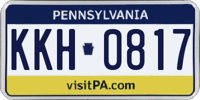PA license plate KKH0817