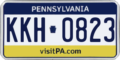 PA license plate KKH0823