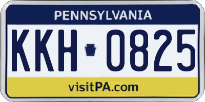 PA license plate KKH0825