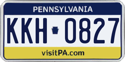 PA license plate KKH0827