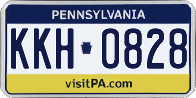 PA license plate KKH0828
