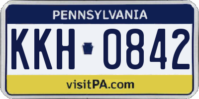 PA license plate KKH0842