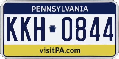 PA license plate KKH0844