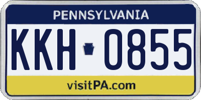 PA license plate KKH0855
