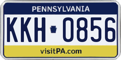 PA license plate KKH0856