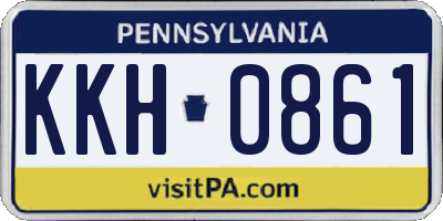 PA license plate KKH0861