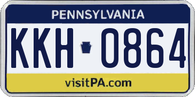 PA license plate KKH0864