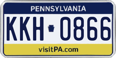 PA license plate KKH0866