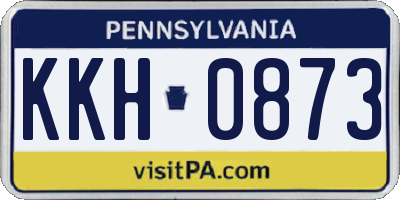 PA license plate KKH0873