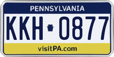 PA license plate KKH0877