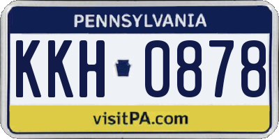 PA license plate KKH0878