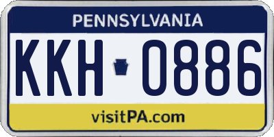 PA license plate KKH0886