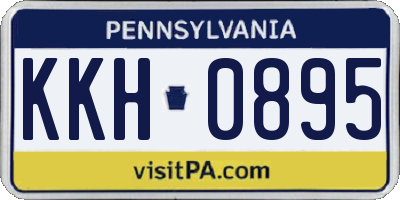 PA license plate KKH0895