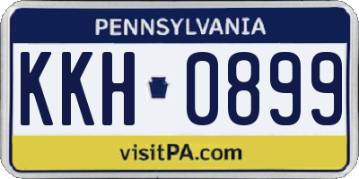 PA license plate KKH0899