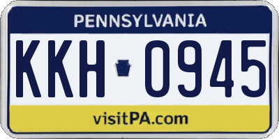 PA license plate KKH0945