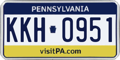 PA license plate KKH0951