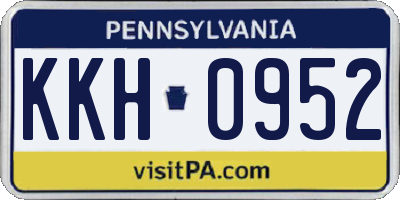 PA license plate KKH0952