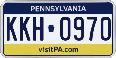 PA license plate KKH0970