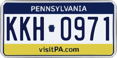 PA license plate KKH0971