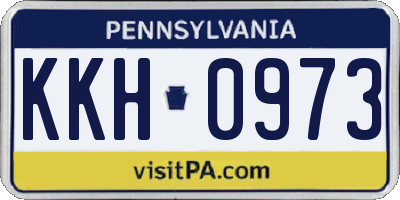 PA license plate KKH0973