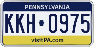 PA license plate KKH0975