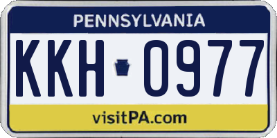 PA license plate KKH0977