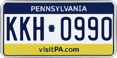 PA license plate KKH0990