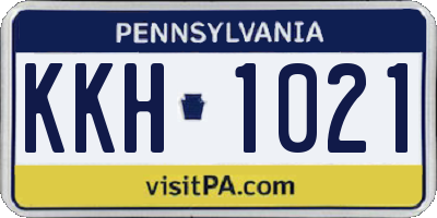 PA license plate KKH1021