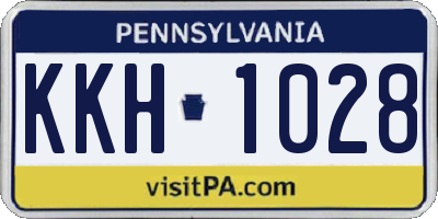 PA license plate KKH1028