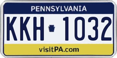 PA license plate KKH1032