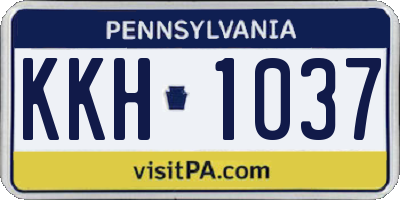 PA license plate KKH1037