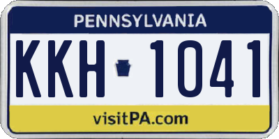 PA license plate KKH1041