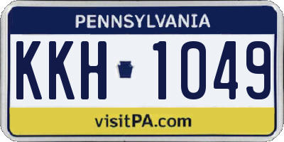 PA license plate KKH1049