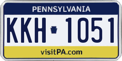 PA license plate KKH1051