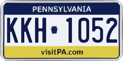 PA license plate KKH1052