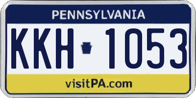 PA license plate KKH1053