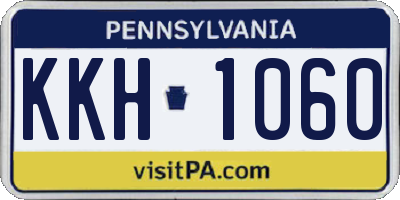 PA license plate KKH1060