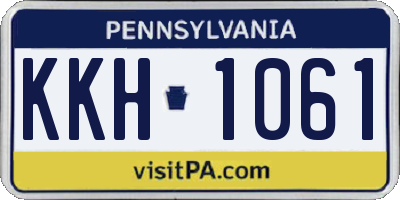 PA license plate KKH1061