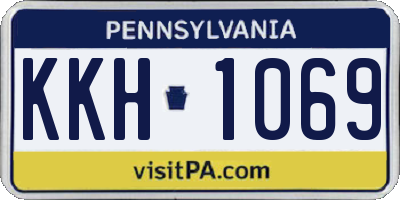 PA license plate KKH1069