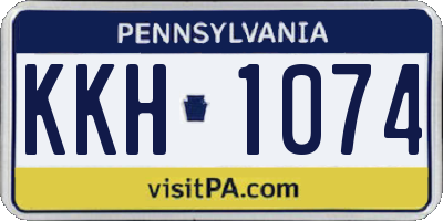 PA license plate KKH1074