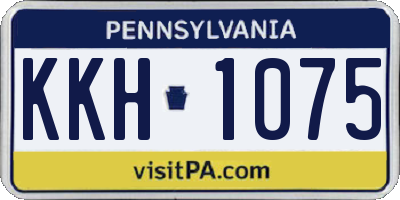 PA license plate KKH1075