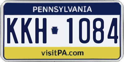 PA license plate KKH1084