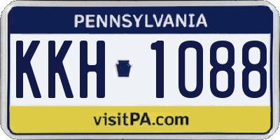 PA license plate KKH1088