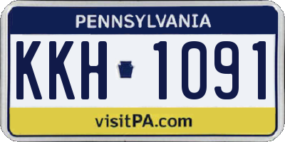 PA license plate KKH1091
