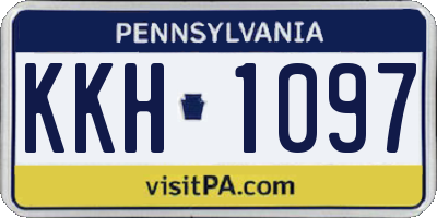PA license plate KKH1097