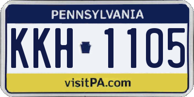PA license plate KKH1105