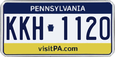 PA license plate KKH1120