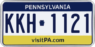 PA license plate KKH1121