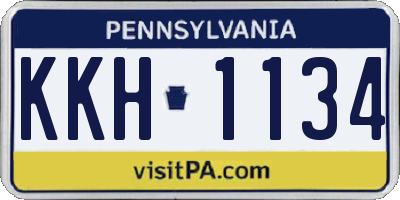 PA license plate KKH1134