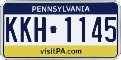 PA license plate KKH1145